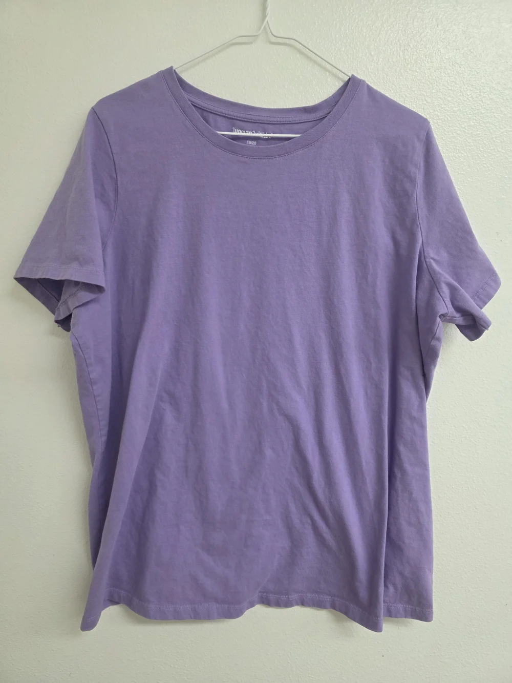 Woman Within Lavender Short Sleeve Crewneck Tee (0707)